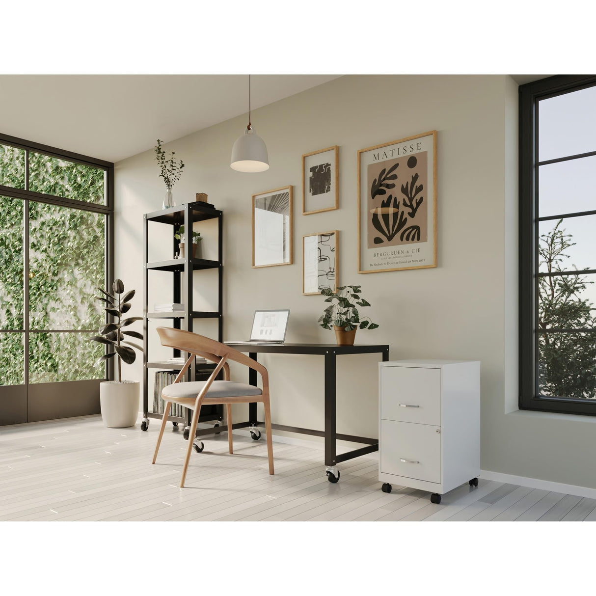 LYS SOHO Box/File/File Mobile White File Cabinet, 3 Drawer, 26.5 x 14.3 x 18 in Lorell