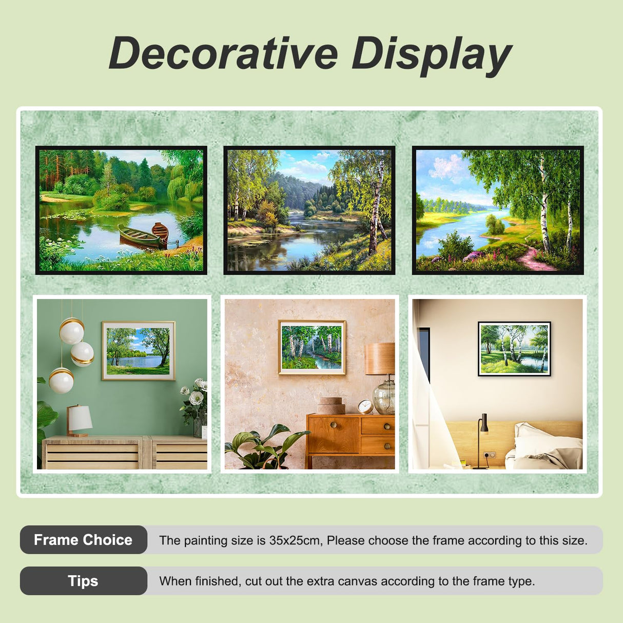 Stalente Diamond Painting Kits for Adults, 10 Pack 5D Diamond Art Kits for Beginners Round Full Drill Diamond Painting for Home Wall Decoration Gift 12×16inch, Natural Landscape Forest Stalente