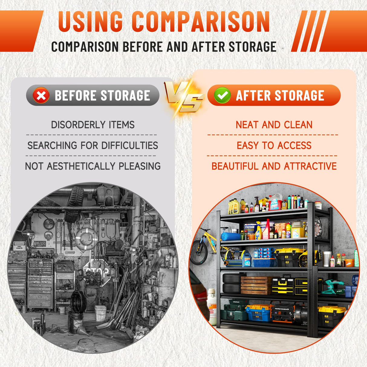 Hymnxemo Heavy Duty 4-Tier Steel Shelving Unit, 2000LB Capacity Adjustable Storage Rack for Garage, Warehouse & Basement, Easy Tool-Free Assembly(54''H x 39.4W x 15.7''D) Hymnxemo