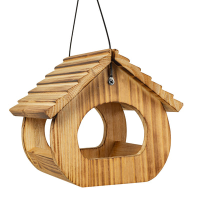 BalterFF Bird Feeders for Outdoors,Wooden Unique Seed Sunflower Food Feeder Blue Cardinal Finch Backyard Platform Balcony Gazebo Tree Fence Wall