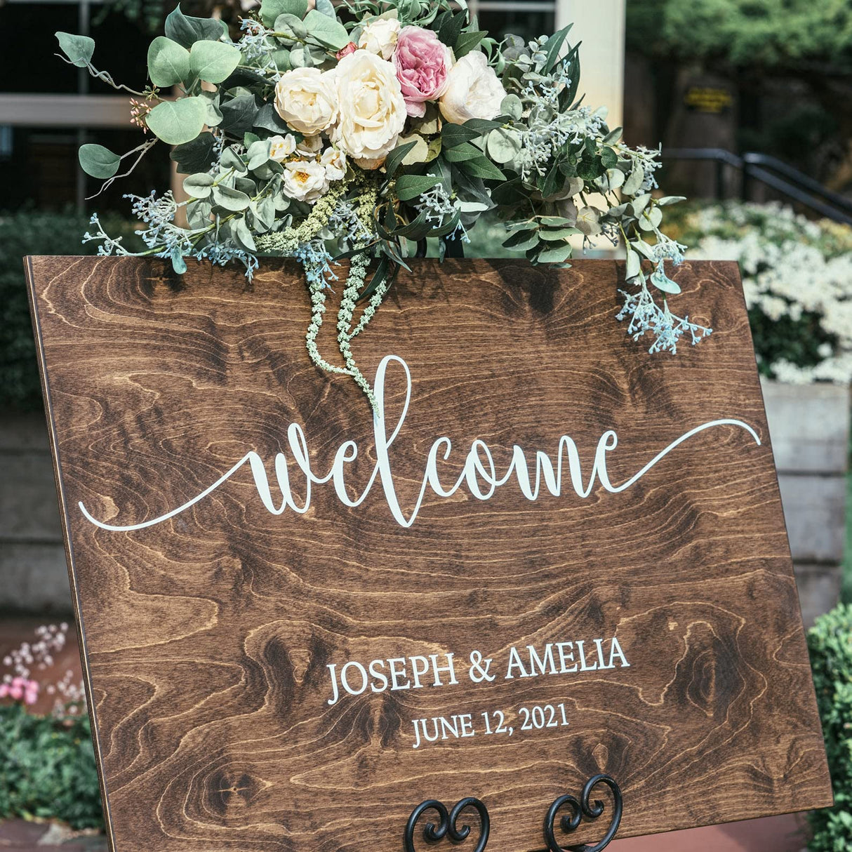 Personalized Wedding Welcome Sign - Wood Wedding Sign - Rustic Wedding Decor #PWS01 - WoodArtSupply