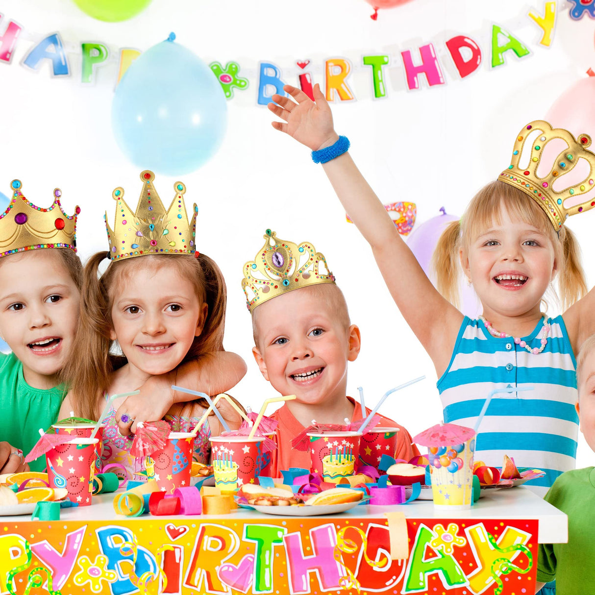 12 Pieces Foam Princess Tiaras Crown 928 Pieces Gem Stickers 12 Gem Rings Craft Making Kits Birthday Party Favors MTLEE