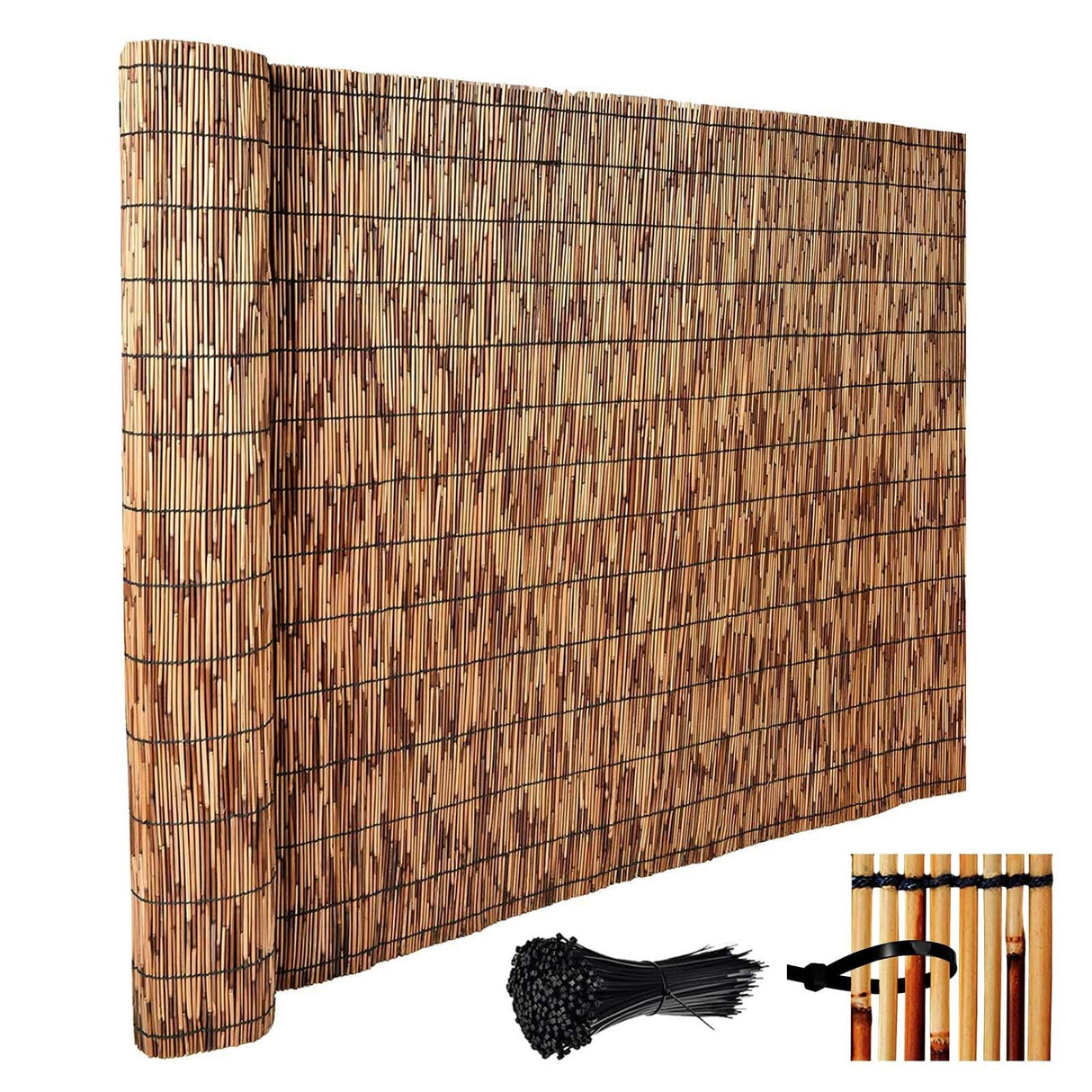 Generic Bamboo Fence Rolls 1 feet to 6 feet high,Bamboo Screen Fencing,Bamboo Fencing Privacy Bamboo Screening for Outdoor,Patio WoodArtSupply