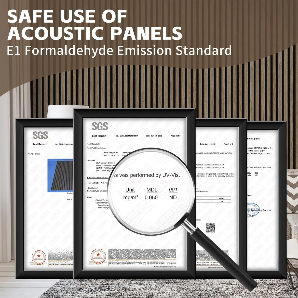 2-Pack 47.3"x23.6" Walnut Acoustic Wood Slat Wall Panels - Soundproof 3D Textured Panels for Noise Reduction & Modern Interior Decor | Easy Install for Living Room, Bedroom & Office laapee