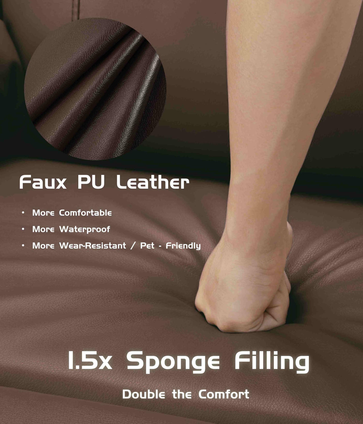 Power Lift Recliner Chair - Heat and Massage, Faux PU Electric Lift Recliner for Elderly & Mobility Impaired, Adjustable Back and Legs, Heavy Duty Lift Chair for Seniors GarveeHome