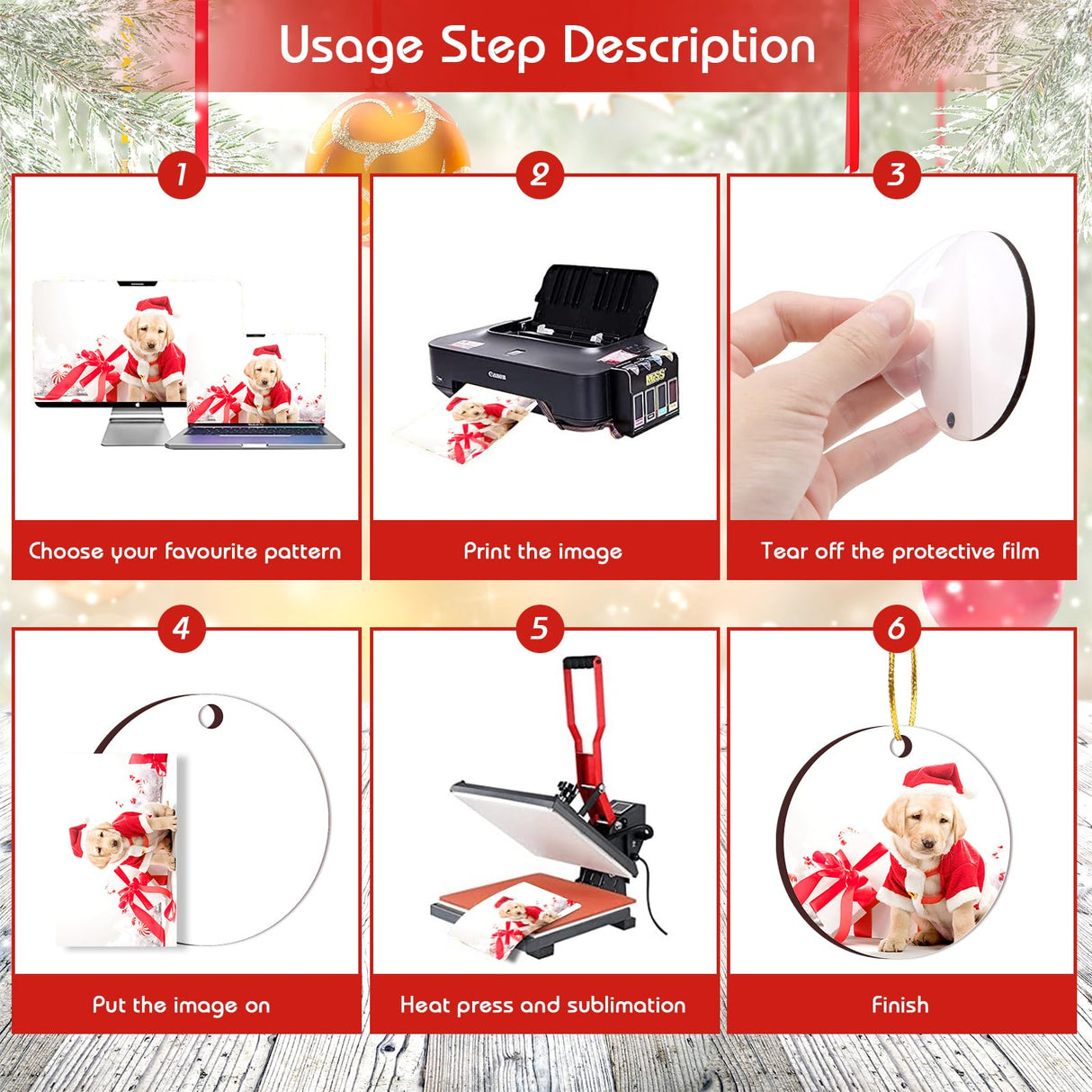 35 Pieces Sublimation Ornament Blanks,SPOKKI 3" Round Christmas Blank Sublimation Ornaments Double Side Sublimation Blanks Pendants with Ropes for DIY Decor Craft SPOKKI