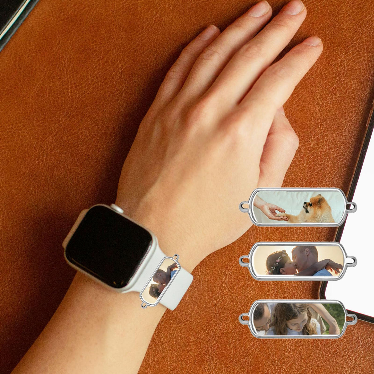 Frinnovan 15 Pack Sublimation Watch Charms Blanks Personalized Watch Bands Blank Charm DIY Photo Jewelry Making Crafts Rectangle Silver Frinnovan