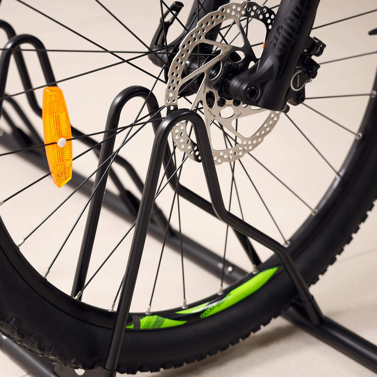 CyclingDeal Bicycle Floor Parking Rack Stand - for Mountain MTB Road Bike - Indoor Home Garage Storage - Classic 6 Bikes CyclingDeal