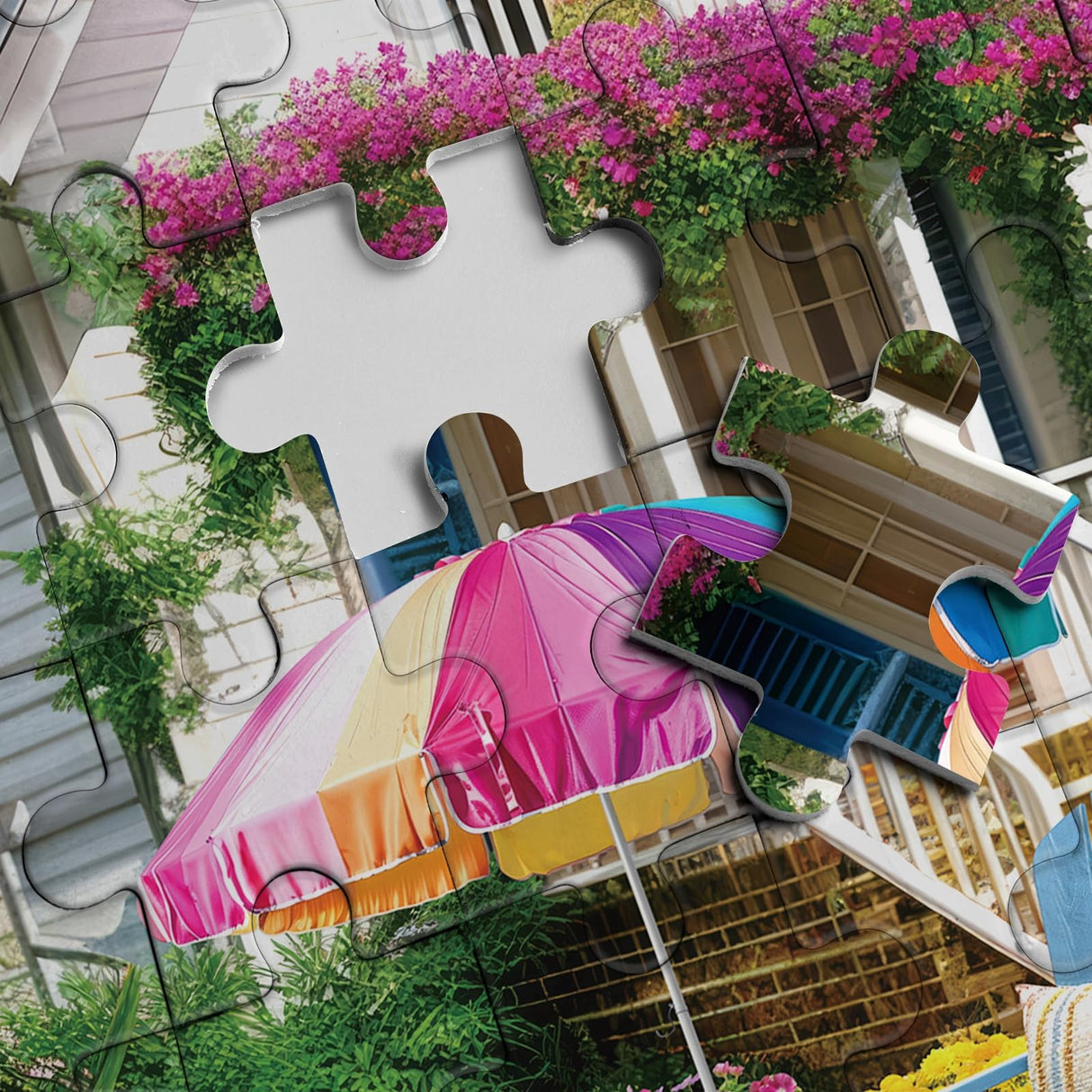 Beach House Puzzles Summer Puzzle 1000 Piece for Adults, Seaside Retreat Jigsaw Puzzles Ocean Puzzles, Seashore House Puzzle Challenging Jigsaw Puzzles As Home Decor BBOLDIN