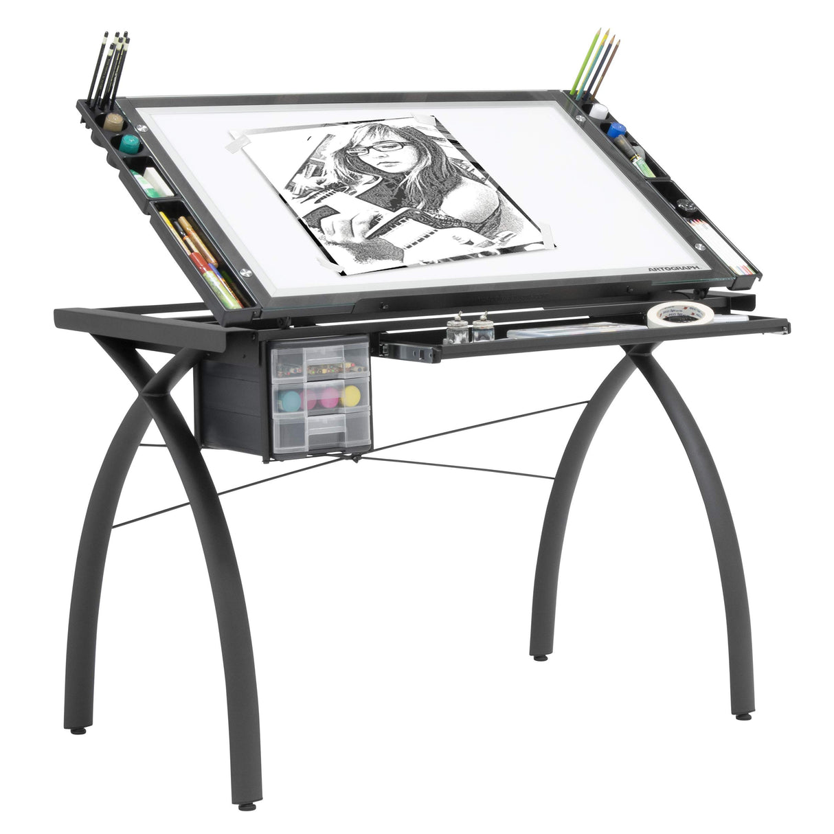 Futura Light Table for Artists, Drawing with Dimmable Light and Adjustable Top Artograph