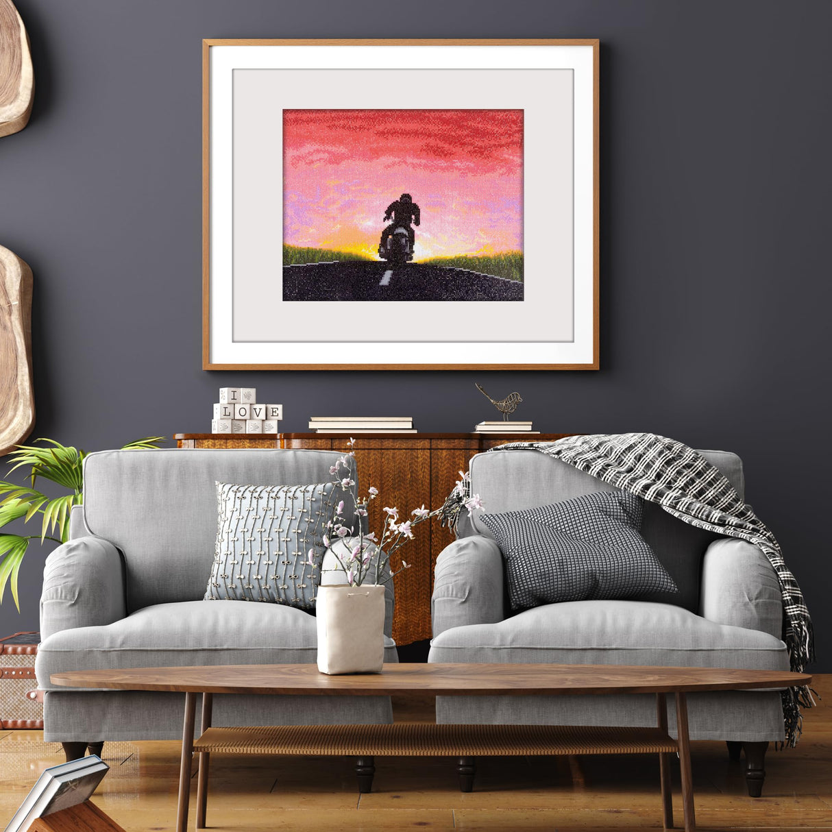 DIAMOND DOTZ at Home - My Time My Motorcycle, Full Drill, Round Dotz, Diamond Painting Kits, Diamond Art Kits for Adults, Motorcycle Diamond Art, Diamond Art, 20"x16" DIAMOND DOTZ