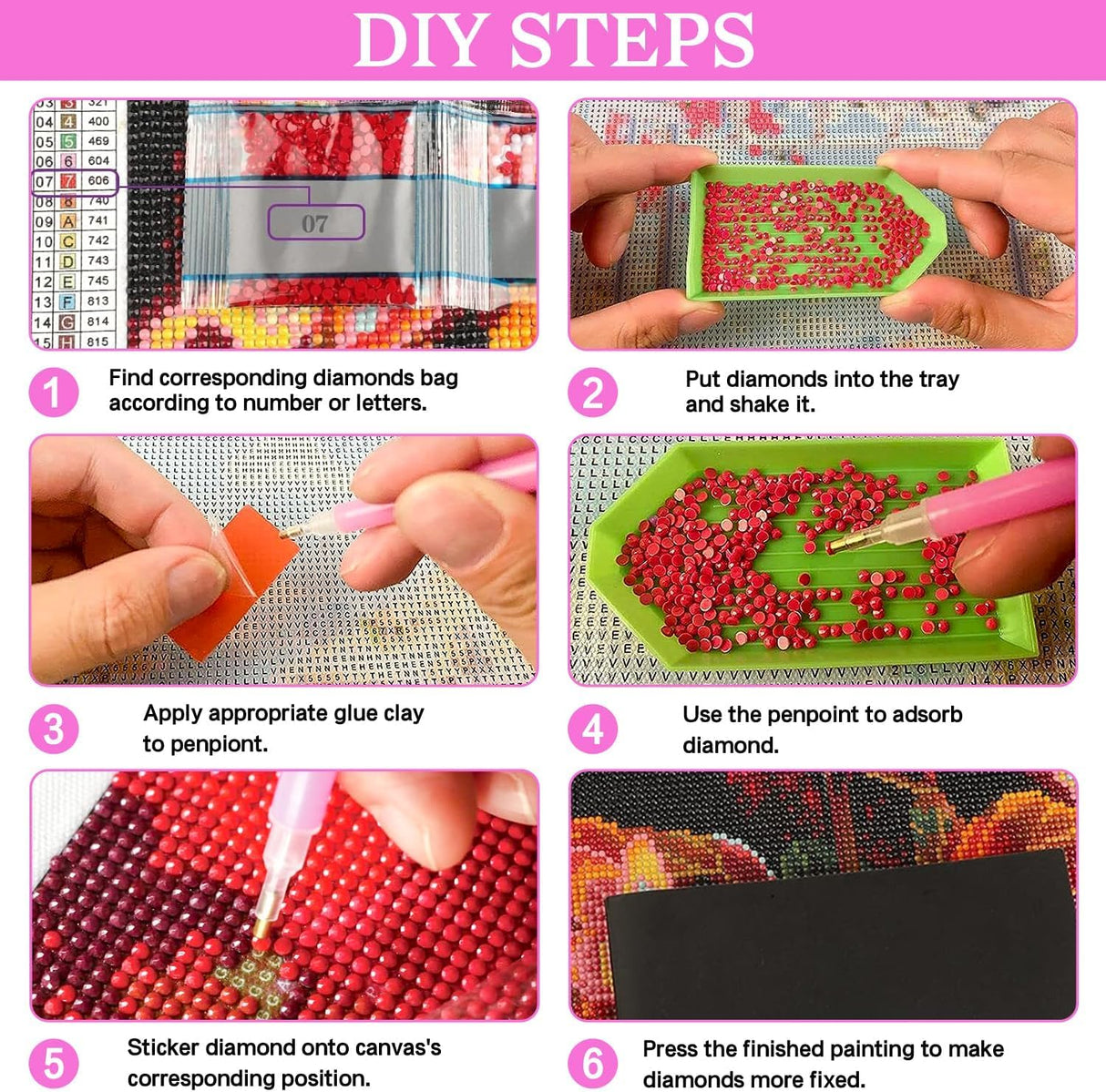 Ausanrl Flower Diamond Painting for Adults - Beginner-Friendly Flower Plant Gem Art Kit for Home Wall Decor, 12x16inch Ausanrl