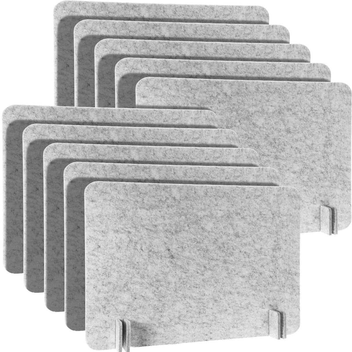 10 Pcs Acoustic Desk Divider 16 x 24 Inch Table Freestanding Privacy Panel Visual Distractions and Noise Reducing Cubicle Sound Proof Dividers Sound Absorbing Furniture Partitions(Anthracite Gray) Fabbay