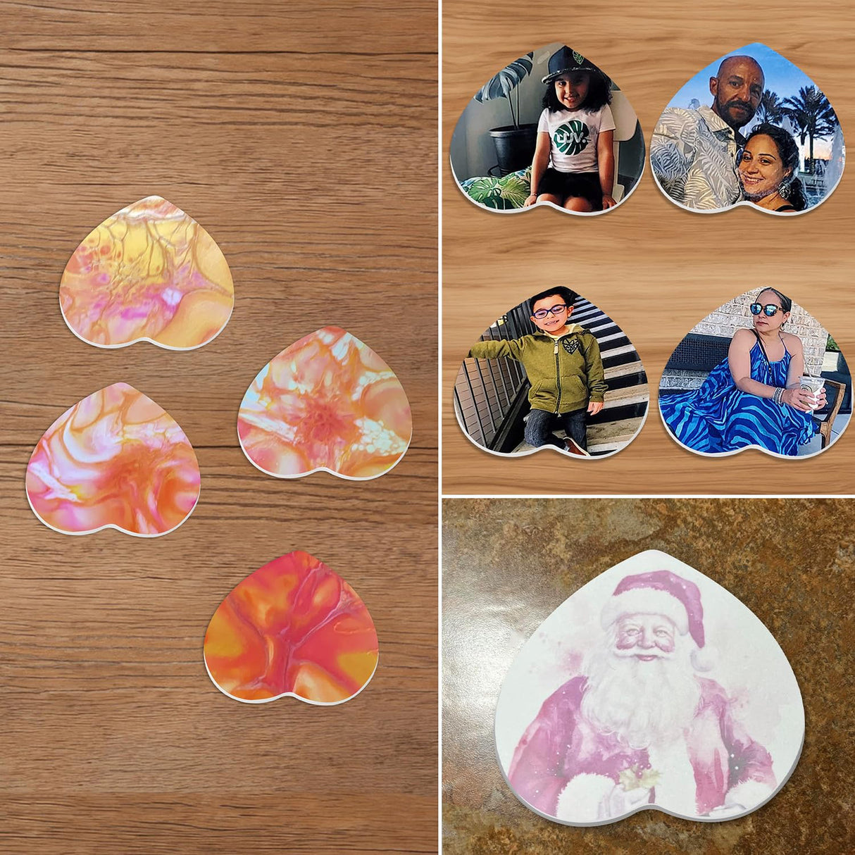 kukmakri 50 PCS Sublimation Blank Ceramic Coasters with Cork Backing Pads, 4.25 Inch Heart Shaped Versatile & Decorative Glazed Ceramic Coasters for Crafting, Absorbent Ceramic Stone Coaster for Drink kukmakri