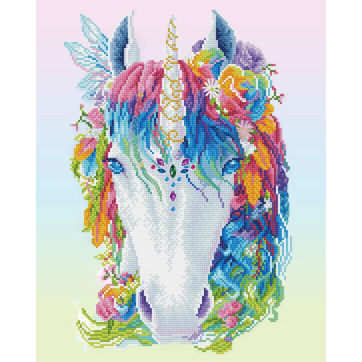 DIAMOND DOTZ Mystic Unicorn Diamond Painting Kits for Adults - Diamond Art Kits a Relaxing Creative Craft Kit with Dotz Gems 16.1x20.1 DIAMOND DOTZ