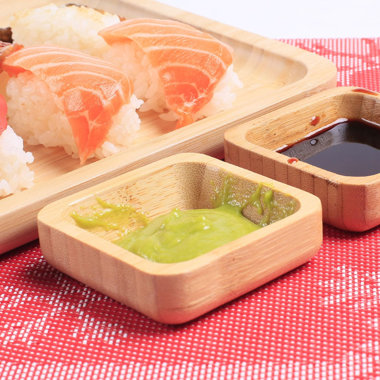 ZTHapwa Snack Bowl Set, Small Bamboo Sauce Dish Dipping Bowls for Appetizers, Dips, Sauce, Nuts, Candy, Olives, Seeds, Desserts and More, Square 1.4 oz ZTHapwa