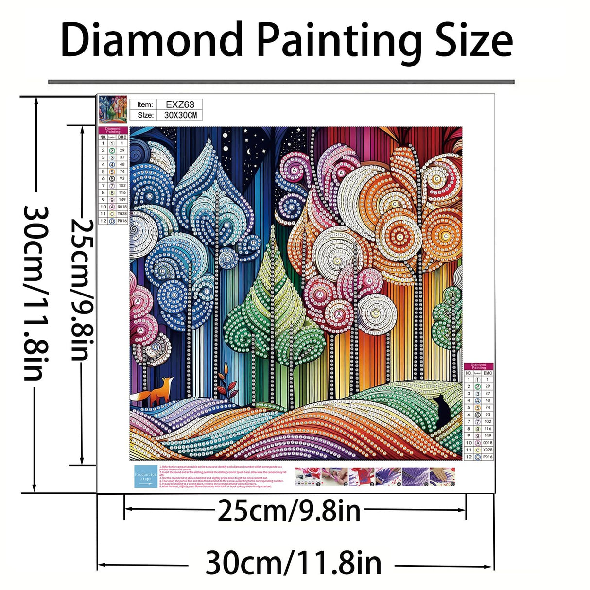 GXGLLPZBY DIY Diamond Art Kits, 5D Special Shaped Abstract Trees Diamond Painting for Beginners Adults, Paint by Diamonds Dot Gem Art Kits, Home Wall Decor 11.8x11.8in GXGLLPZBY