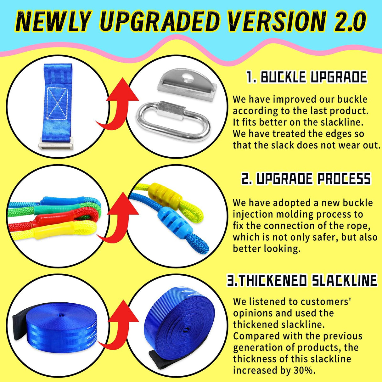 Ninja Slackline Ninja Warrior Obstacle Course for Kids-2x52ft with Swing, Rope Ladder,Climbing Bar,Ring,Outdoor Ninja Course Training Equipment Set for Backyard Just.smile