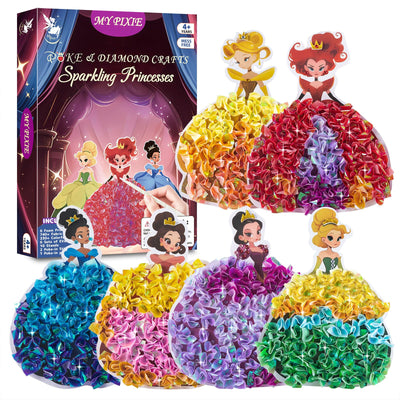 MyPixie Poke Art Kits for Girls, Arts and Crafts for Kids 4-8, DIY Creative Activity Toys, Birthday Gifts for Girls 4 5 6 7 8 9 10 (Princess)
