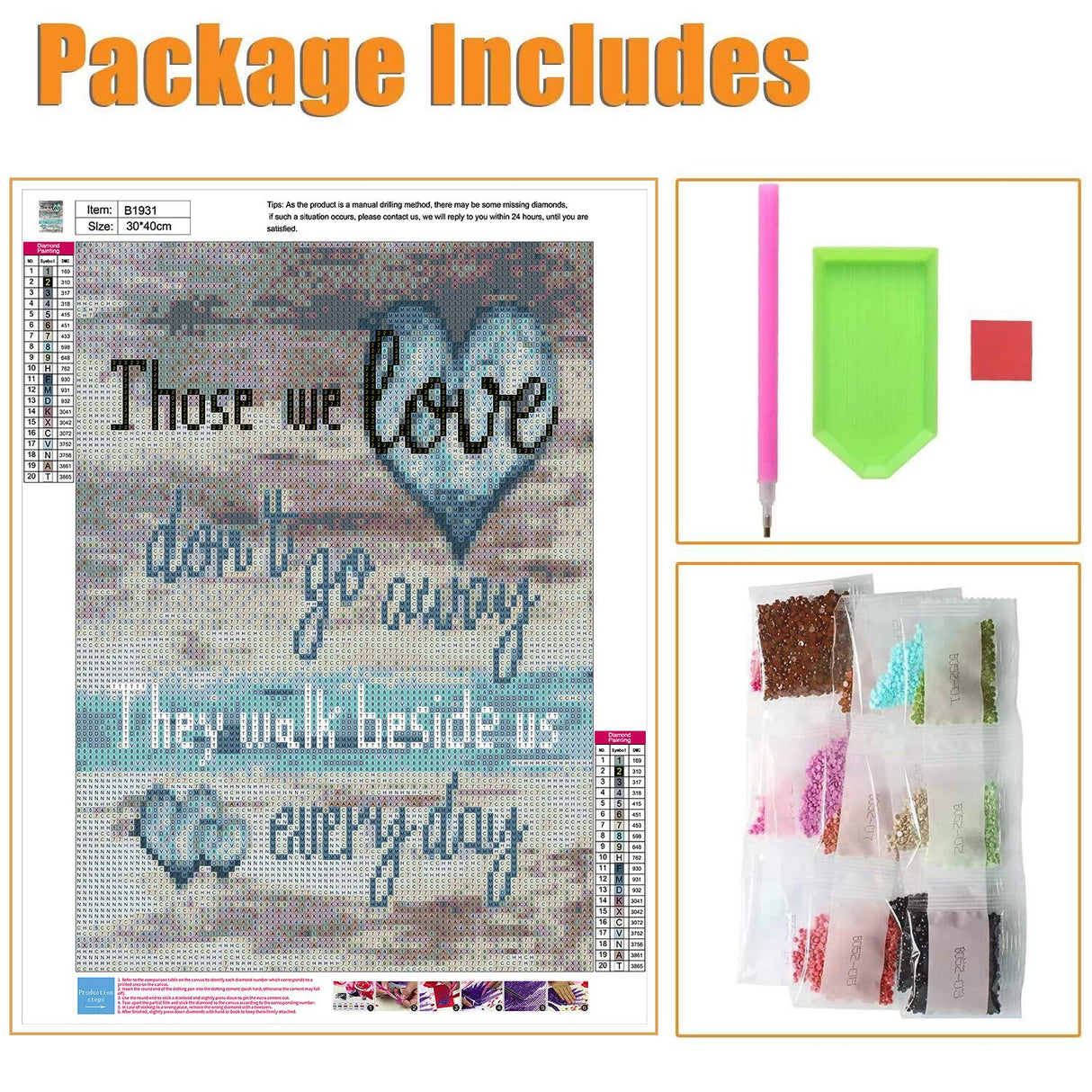 UPINS DIY 5D Love Diamond Art Painting Kit for Adults, Love Theme Round Full Drill Craft Diamond Dots Painting Canvas Supply for Home Wall Decor, 12X16 inches UPINS