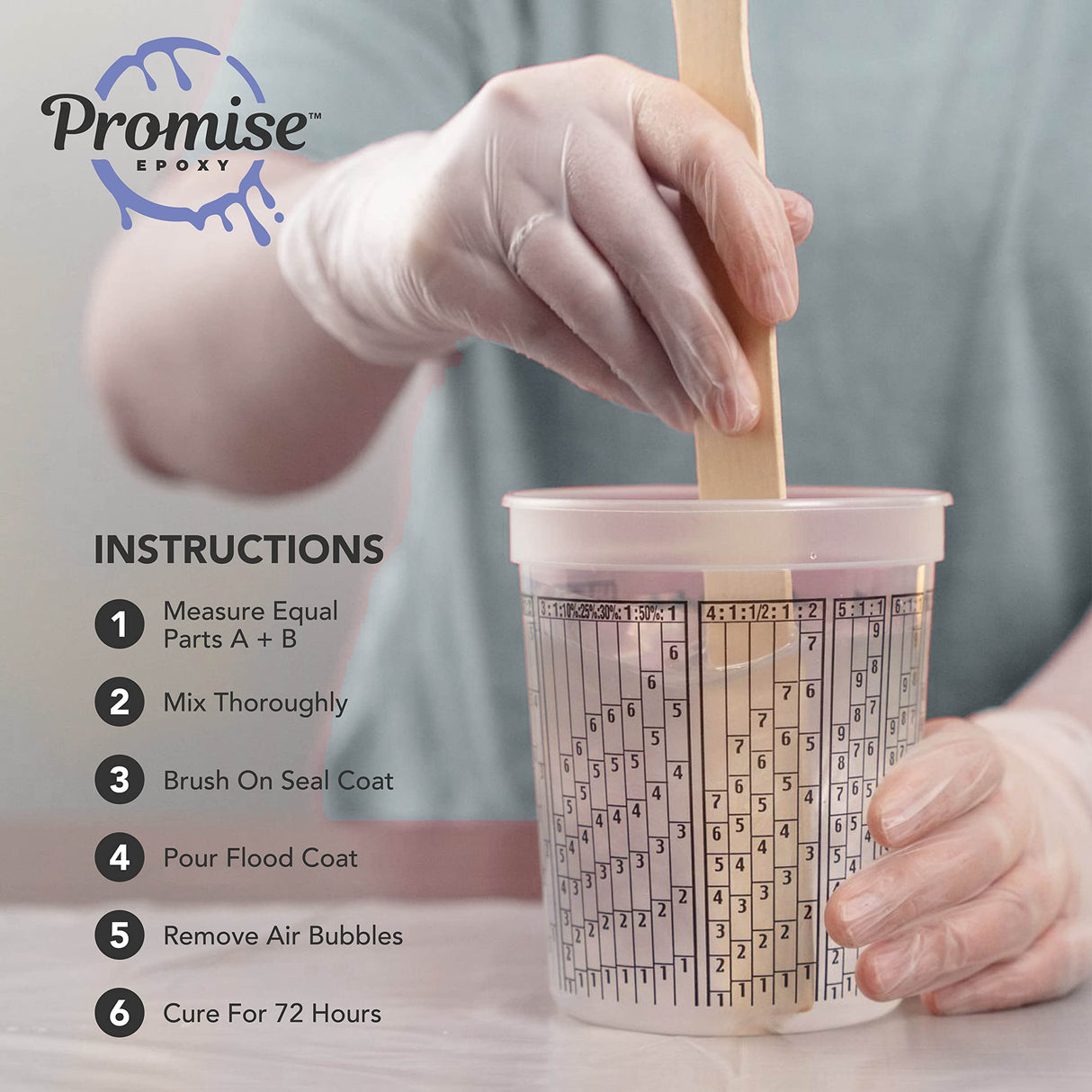 Epoxy Resin Promise Epoxy 2 Gal of UV Art Formula Crystal Clear Coating Table Top Epoxy Resin with Superior UV Resistant Hard Finish on Tabletop, Countertop, Perfect for DIYers, Home Decor Pro Marine Supplies