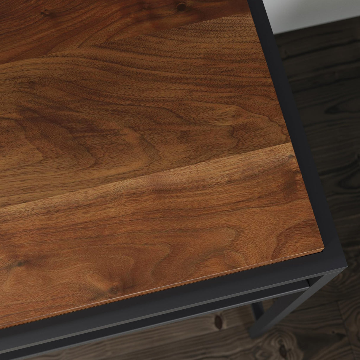 Sauder Nova Loft Writing Desk with Shelf, L: 48.98" x W: 24.96" x H: 29.53", Grand Walnut Sauder