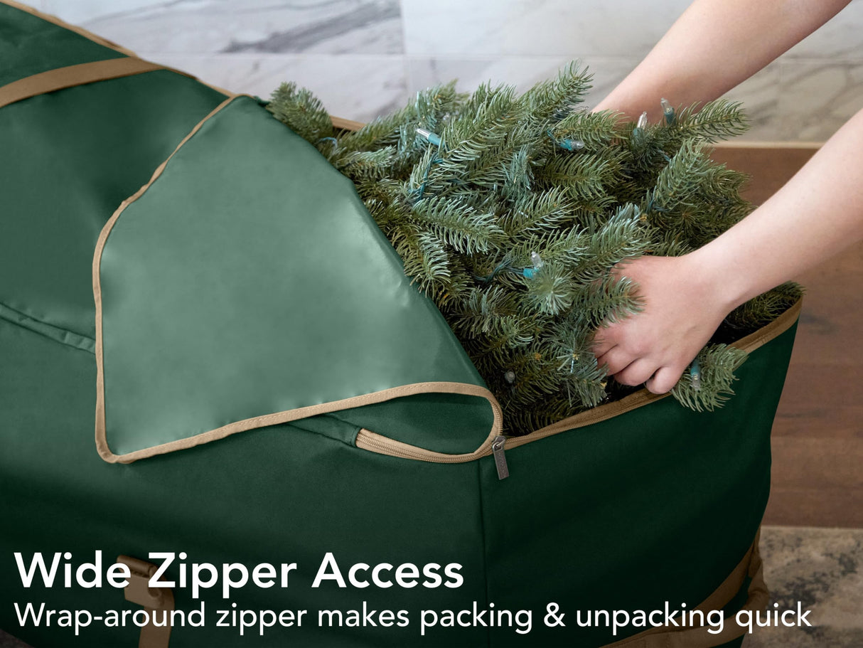 Covermates Keepsakes Christmas Tree Cinch Bag - Superior Protection, Cinch Straps, Fits Up To 9 to 11-Foot Tree - Holiday Storage, Green Covermates