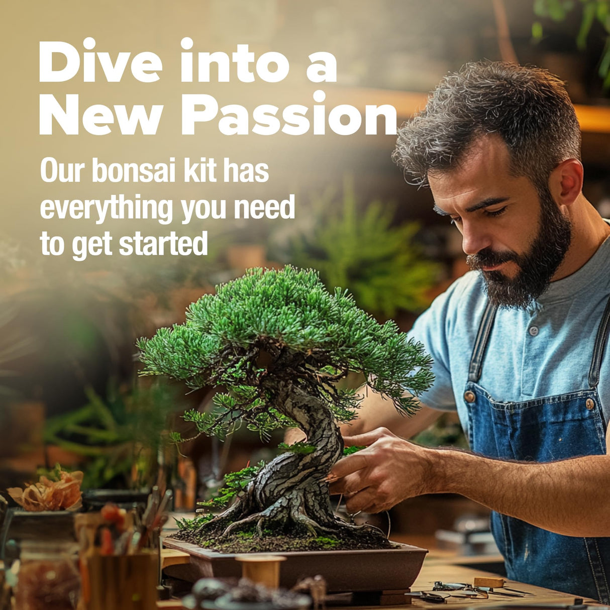 HOME GROWN Bonsai Tree Kit – Grow 4 Bonsai Types Indoors with Complete Starter Kit Including Pots Peat Pellets and Bonus Grow Guide – Unique Gardening Gift for Men Women Beginners HOME GROWN