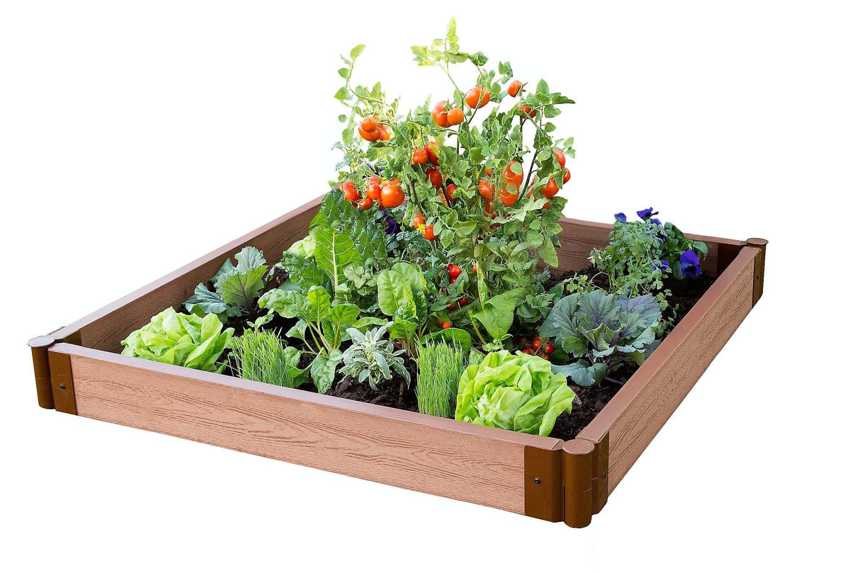 Frame It All Two Inch Series 4ft. x 4ft. x 5.5 in. Composite Raised Garden Bed Kit Frame It All