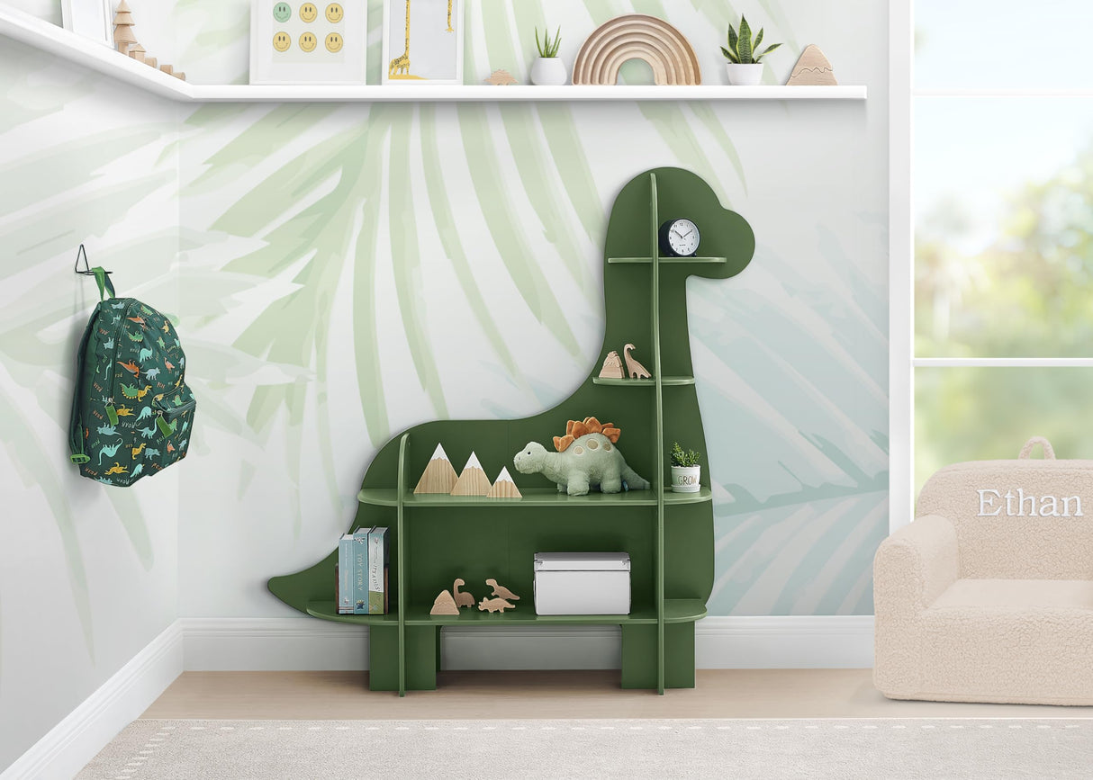 Delta Children Dinosaur Bookcase - Greenguard Gold Certified, Fern Green Delta Children