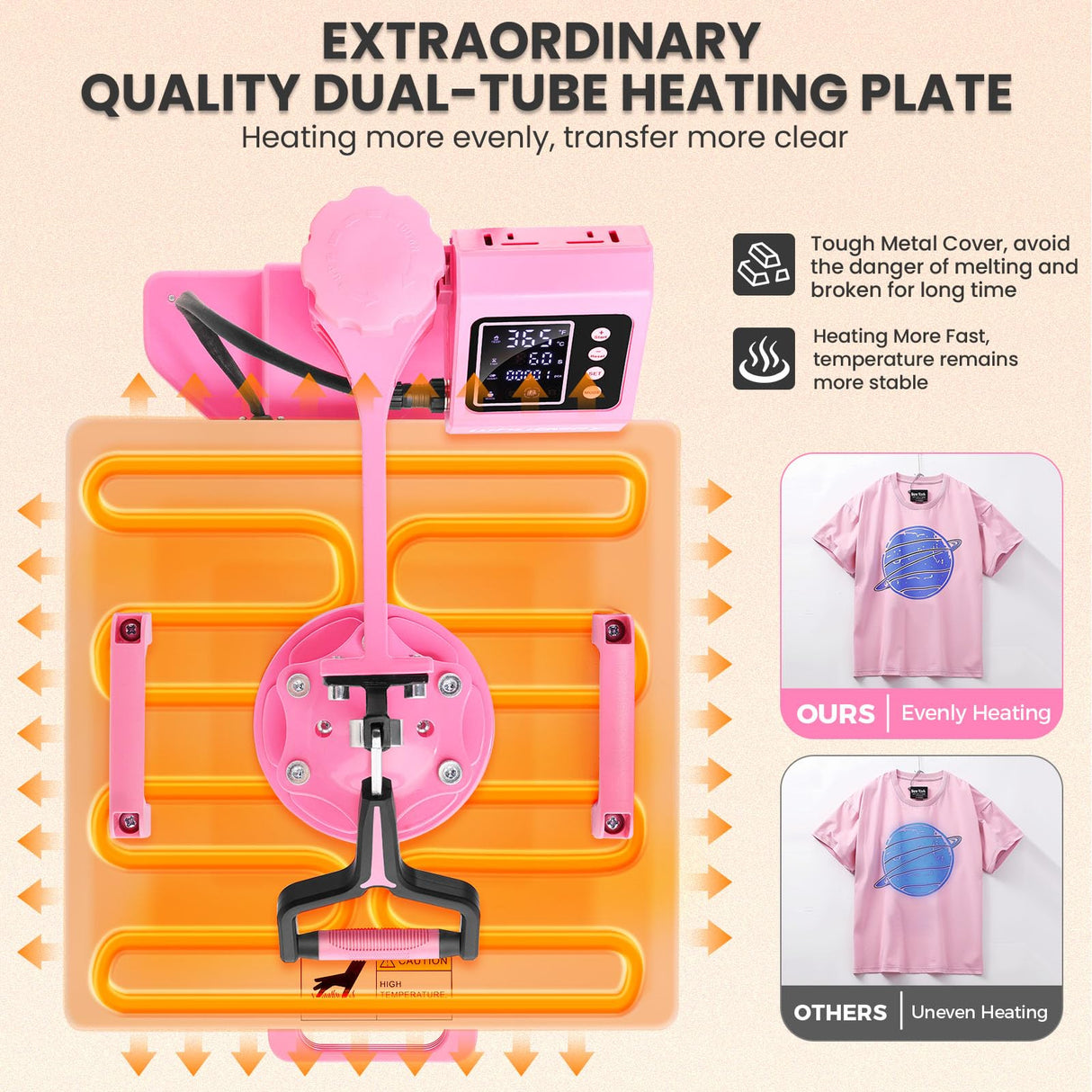 Whubefy Heat Press 15x15 inch 8 in 1 with 30OZ Tumbler Press, Slide Out 360° Swing Away Digital Shirt Press Machine, Industrial-Quality Heat Transfer Sublimation for T-Shirt/Tumbler/Mug/Hat/Cap/Plate Whubefy