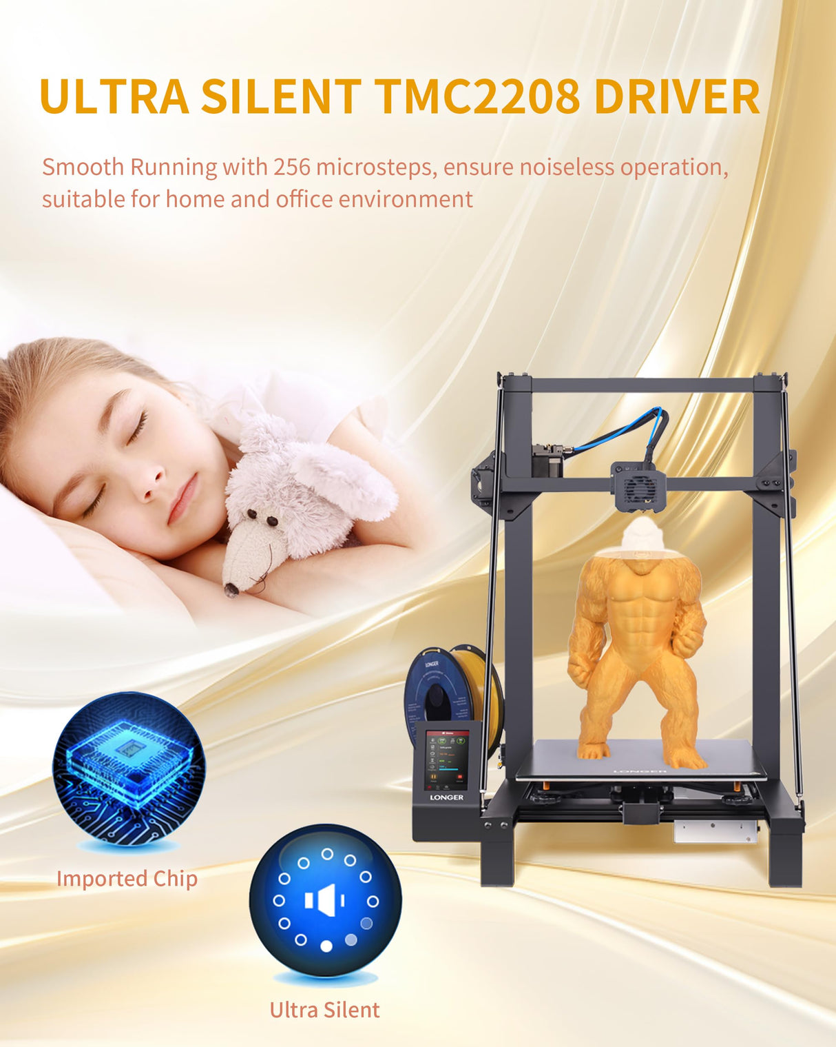 LK5 Pro Resin 3D Printer Fully Open Source, Motherboard Upgraded to TMC 2209 4 Silent Driver, 180mm/s Ultra-high Speed and Heating Temperature Control, Printing Size is 11.8x11.8x15.7 Inches ALLADINBOX