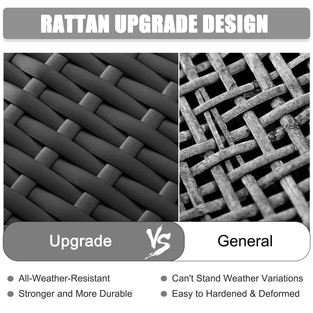 LayinSun 8 Piece Patio Furniture Set with 44" Propane Gas Fire Pit Table, Outdoor Sectional Conversation Set Wicker Rattan Sofa Set with Coffee Table LayinSun