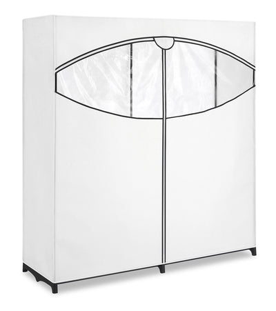 Whitmor Extra-Wide Clothes Closet, 60” with, White Cover
