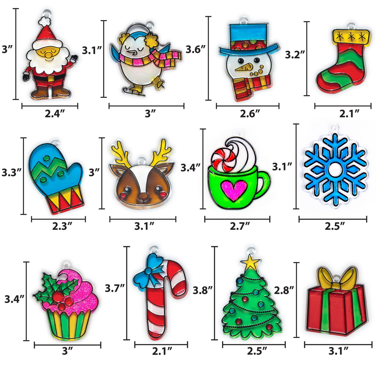 Made By Me Create Your Own Holiday Window Art by Horizon Group USA, Make 20 Projects, Includes Winter-Themed Suncatcher Frames & Window Clings, Glitter Paint, Paint Tubes, Suction Cups & Cording Made By Me