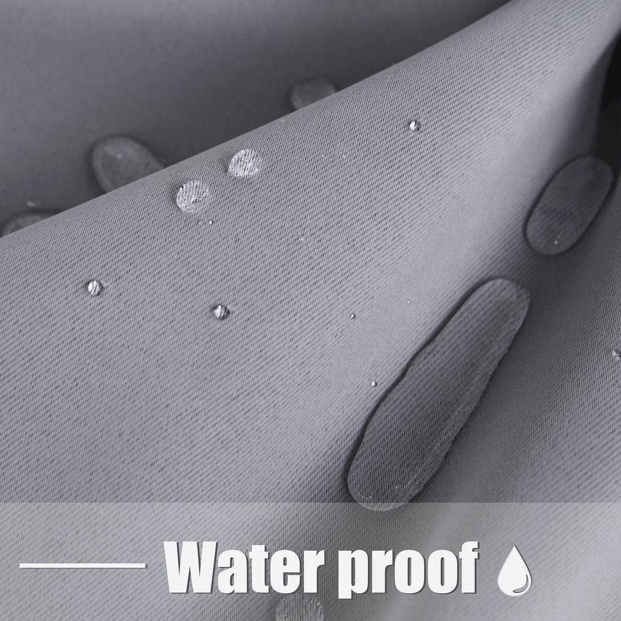 BONZER Outdoor Curtains for Patio Waterproof - Light Blocking Weather Resistant Privacy Grommet Blackout Curtains for Gazebo, Porch, Pergola, Cabana, Deck, Sunroom, 1 Panel, 120W x 95L inch, Silver BONZER