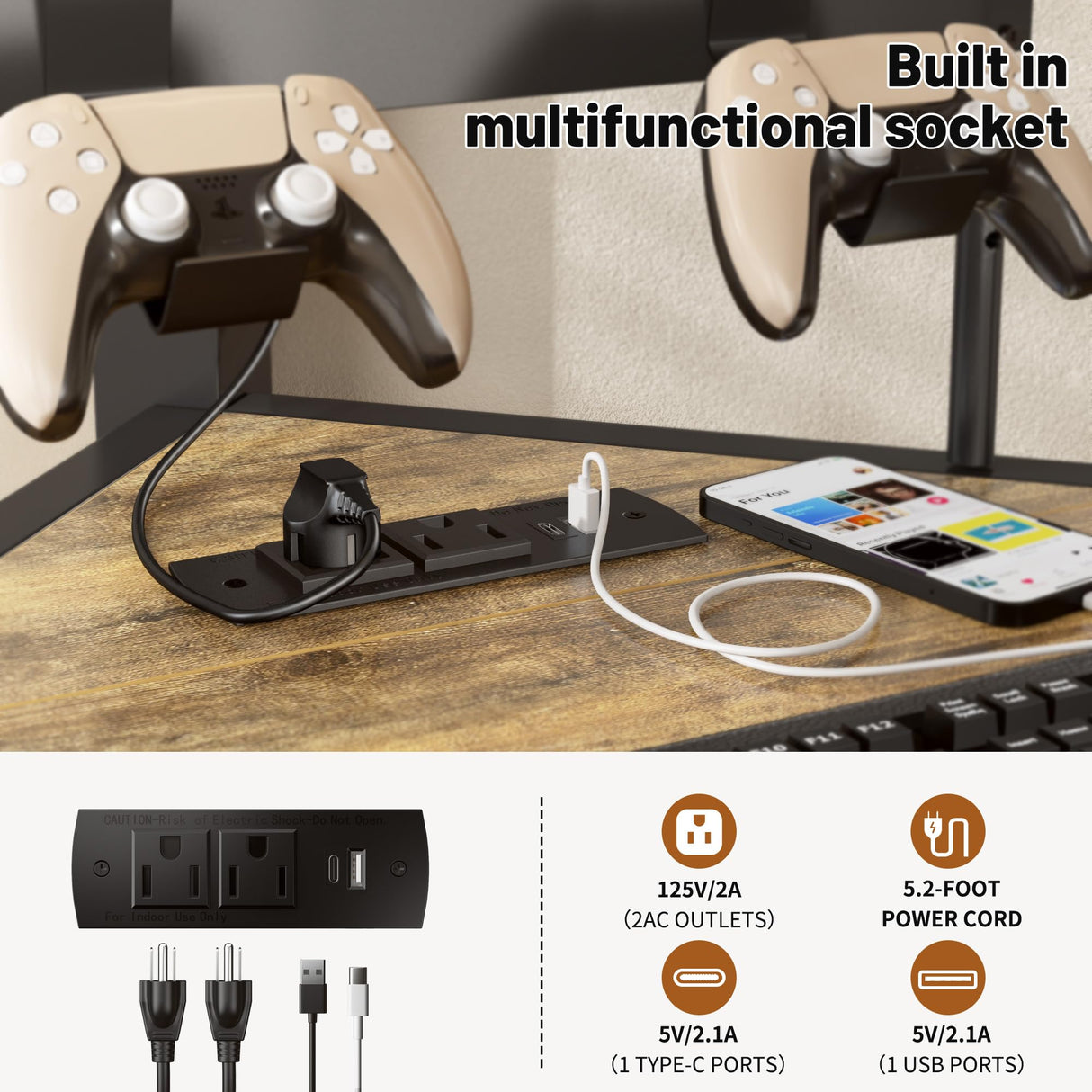 SogesSleep Loft Bed Twin Size, Bunk Bed with Desk, Shelves and Monitor Stand, Heavy Duty Metal Twin Loft Bed with Charging Station, Safety Guard & Ladder, Space-Saving, No Box Spring Needed SogesSleep