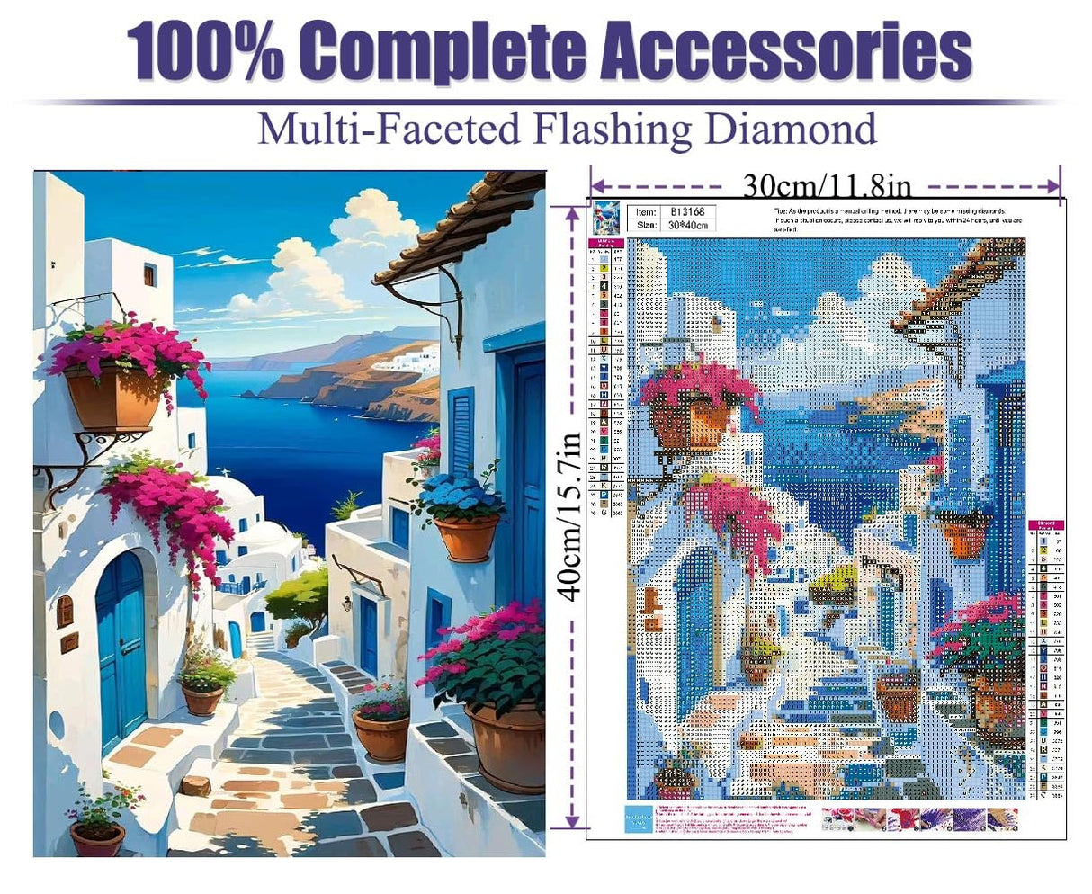 WUDWL Diamond Painting Kits for Adults - Landscaping DIY 5D Diamond Art Kits Full Drill Diamond Dots Paintings with Diamonds Gem Art and Crafts Home Decor 12x16inch WUDWL