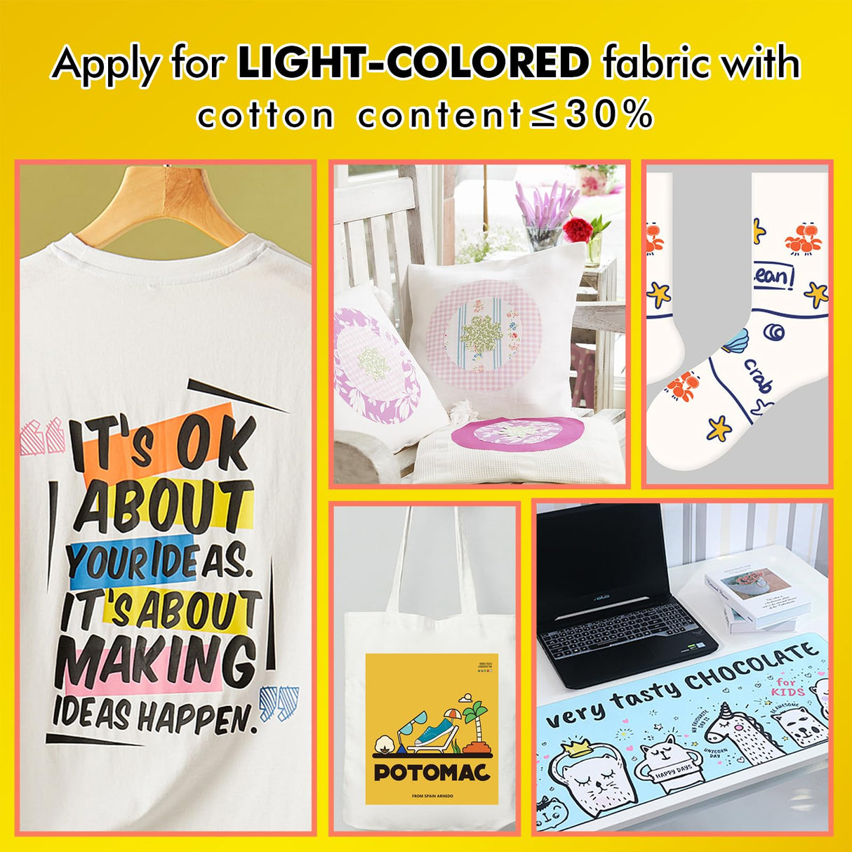 Koala Sublimation Paper 8.5x11 inches 200 Sheets Easy to DIY T-shirts, Tumblers, Mugs Only Compatible with Inkjet Sublimation Printer Sublimation ink 125g KOALA PAPER