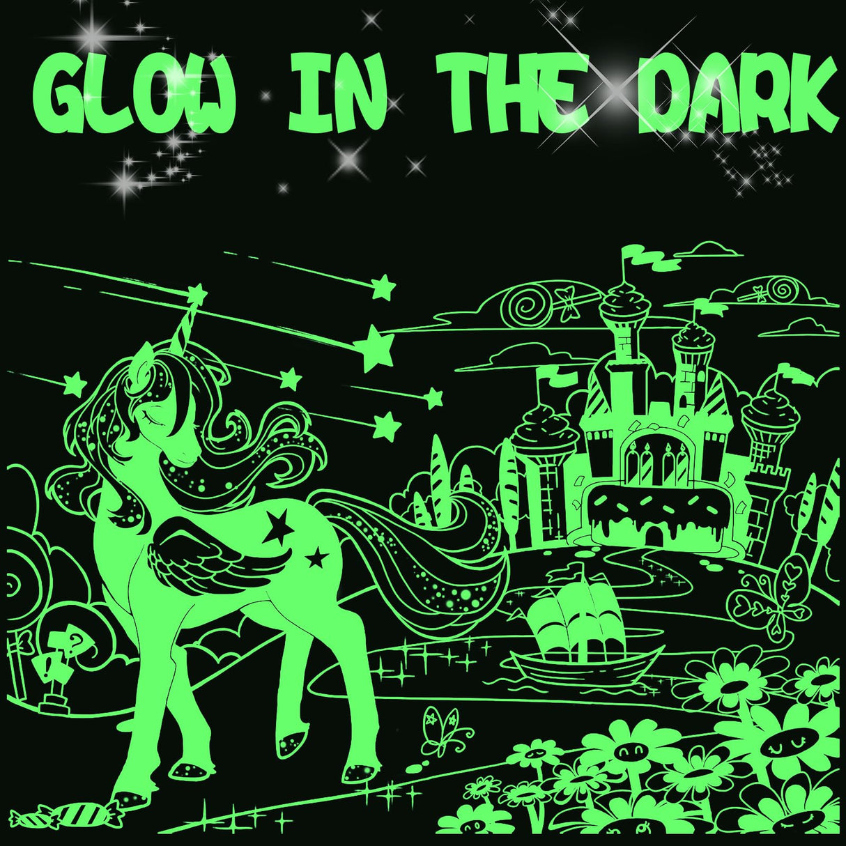 Glow in The Dark 100 Piece Unicorn Puzzle with Paint for Kids, Jigsaw Puzzle Toys for Girls&Boys, Unicorn Birthday Gift for Girls Toodler Age 5 6 7 8 Wings Giant