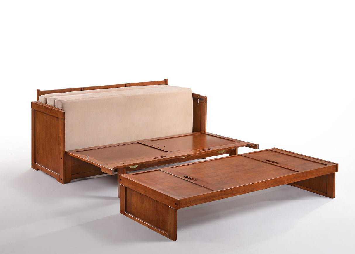 NIGHT & DAY Furniture Murphy Cube Cabinet Bed (Cherry) Night & Day Furniture