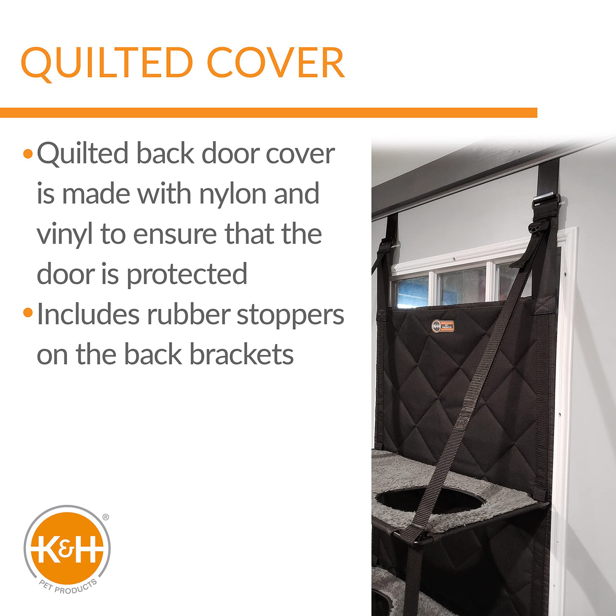 K&H Pet Products Hangin Cat Tree Door Mounted Cat Furniture, Space Saving Multi-Level Wall Perch Hammock Bed, Interconnecting Levels, Collapsible, Tool-Free Assembly - Gray - Fits Doors <80in H K&H Pet Products