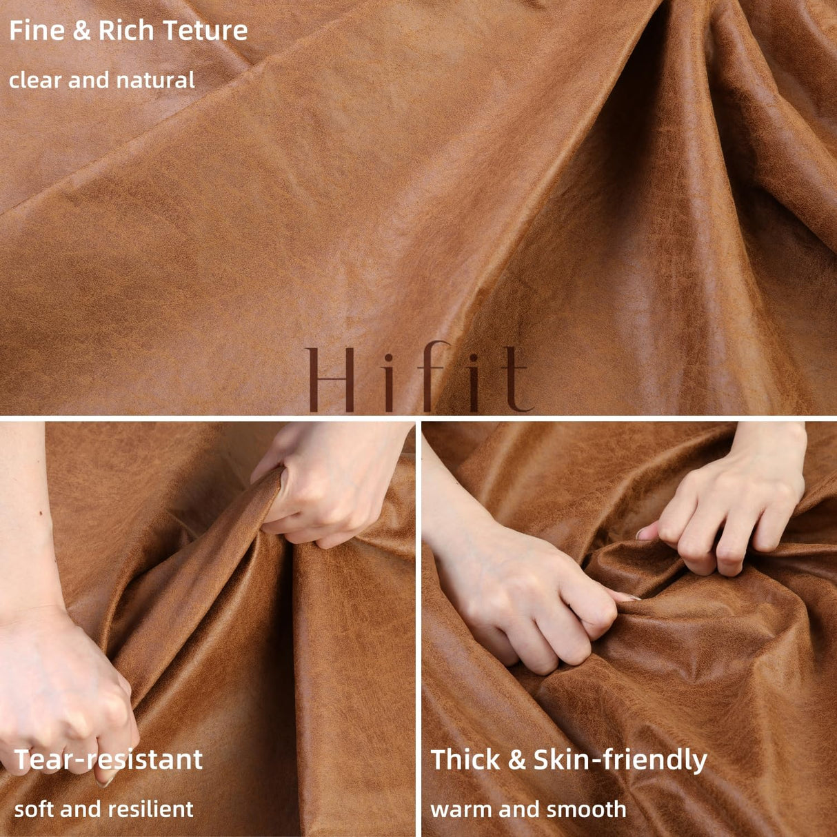 HIFIT 79'' Modern Sofa Couches for Living Room, 3 Seater Sofa with Deep Seats and 2 Pillows, Handmade Button Tufted Leather Couch for Apartment | Office 79''W x 30''D x 30''H, Brown HIFIT