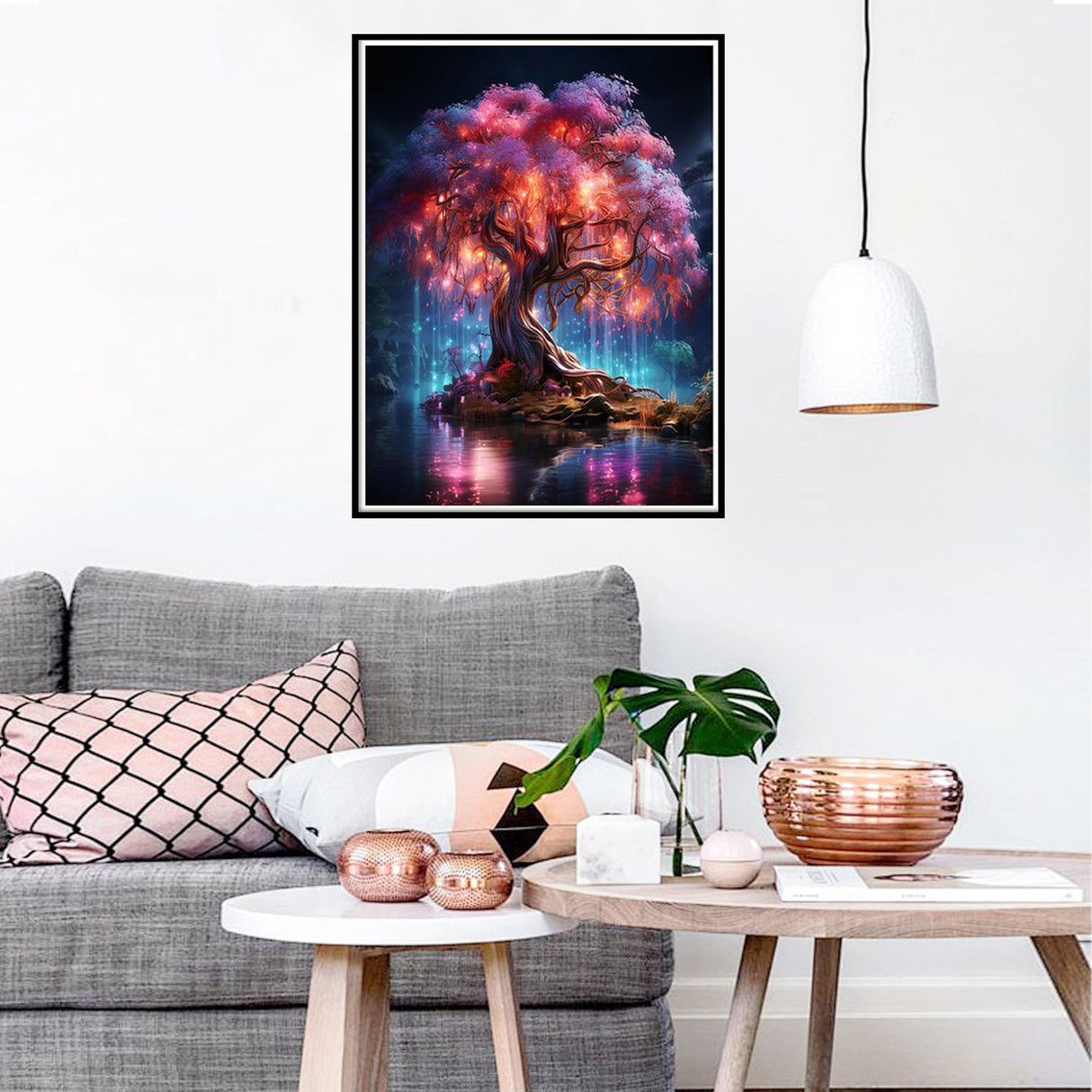 Hutarosl Tree of Life 5D Diamond Painting for Adults- Tree Diamond Art Kits Adults, Gem Painting Crafts Gifts and Home Decor 12x16inch Hutarosl