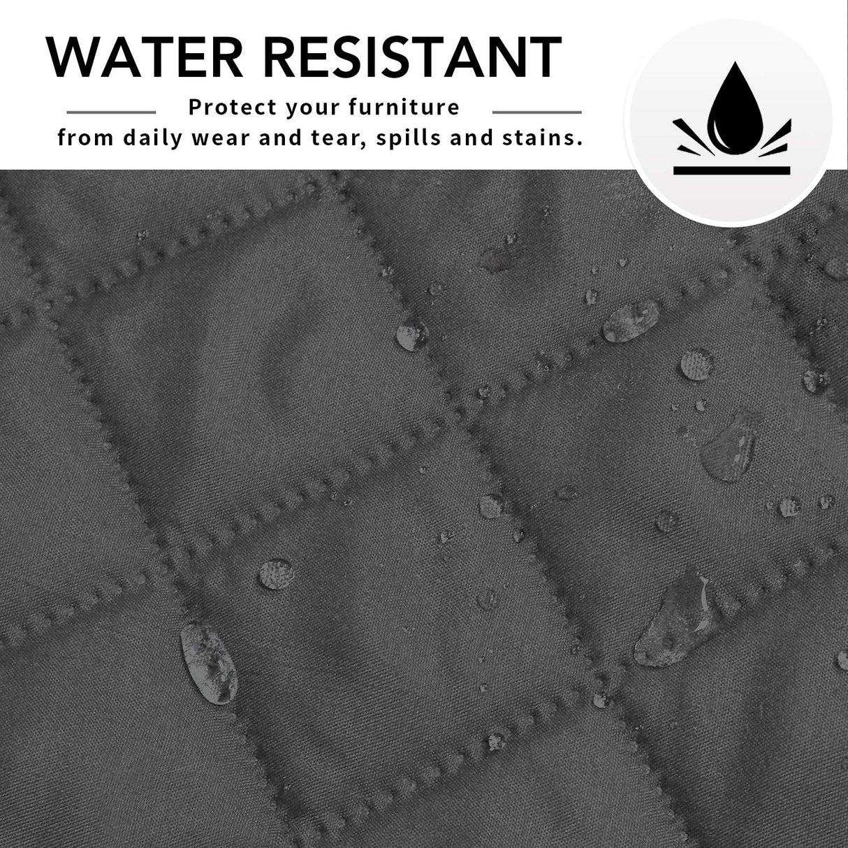 Easy-Going Sectional Couch Covers for Dogs L Shape Sofa Cover Reversible Sofa Slipcover Chaise Lounge Cover Furniture Protector Cover for Pets Dog Cat (Large, Dark Gray/Dark Gray) Easy-Going