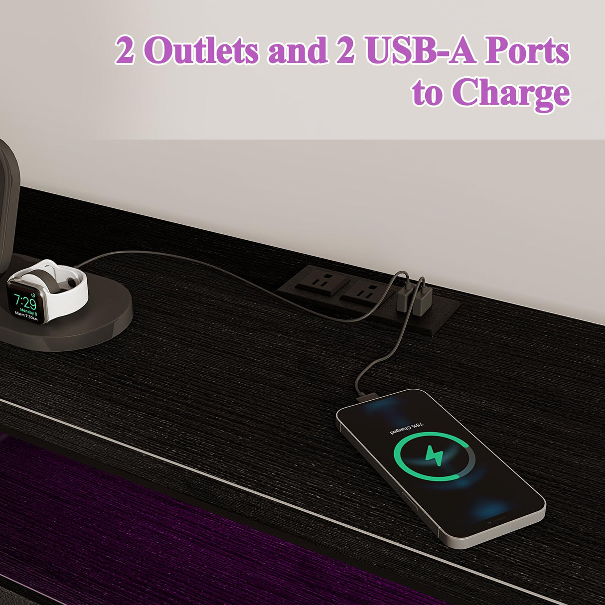 LIVEHOM Dresser TV Stand with Power Outlet & LED for 45'' TV, Long Dresser for Bedroom with 12 Drawers, Wide Console Table for Storage in Closet, Living Room, Entryway, Wood Top LIVEHOM