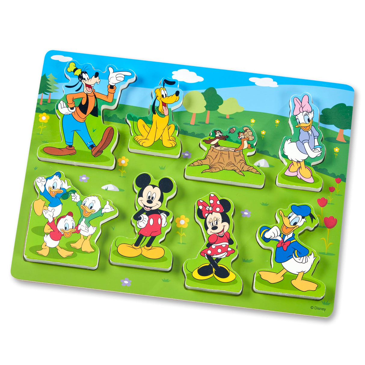 Melissa & Doug Disney Mickey Mouse Wooden Chunky Puzzle (8 pcs) Disney Characters Wooden Puzzle, Mickey Mouse For Toddlers And Kids Ages 2+ Melissa & Doug