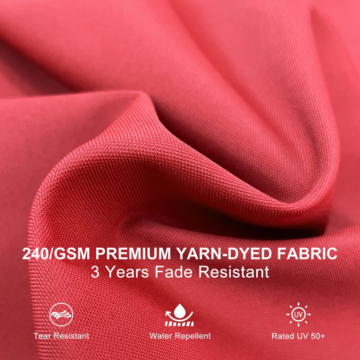 PURPLE LEAF Patio Umbrella 10ft Outdoor Square Umbrella Large Cantilever Umbrella Windproof Offset Umbrella Heavy Duty Sun Umbrella for Garden Deck Pool Patio, Terra PURPLE LEAF