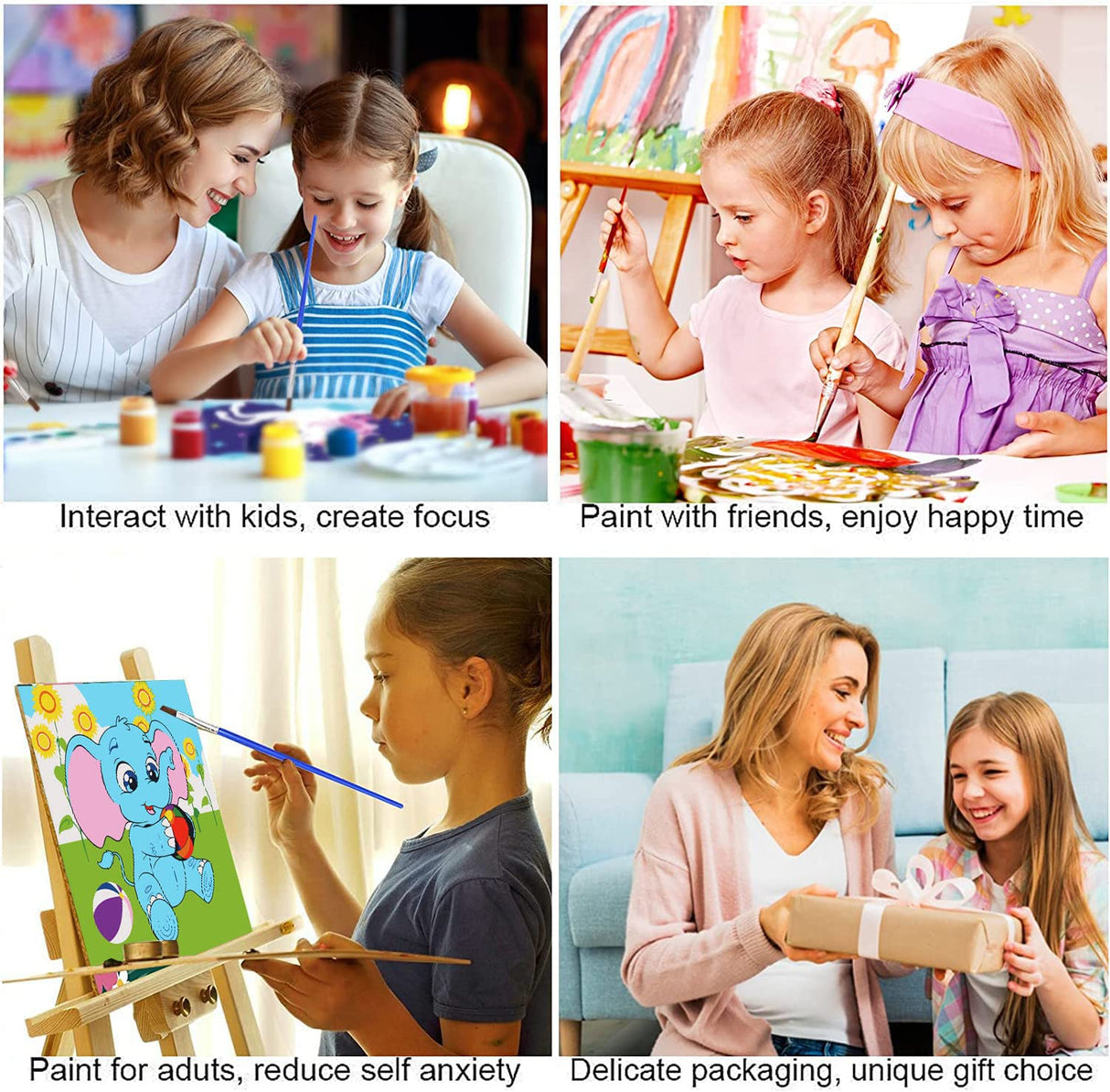 4 Pack Thanksgiving Day Paint by Numbers Kit for Adults Beginner,Fall Turkey Pumpkin Easy Adult Paint by Number Kits on Canvas DIY Painting for Beginners Art by Numbers for Home Wall Decor 10x10Inch NEGEKFKX