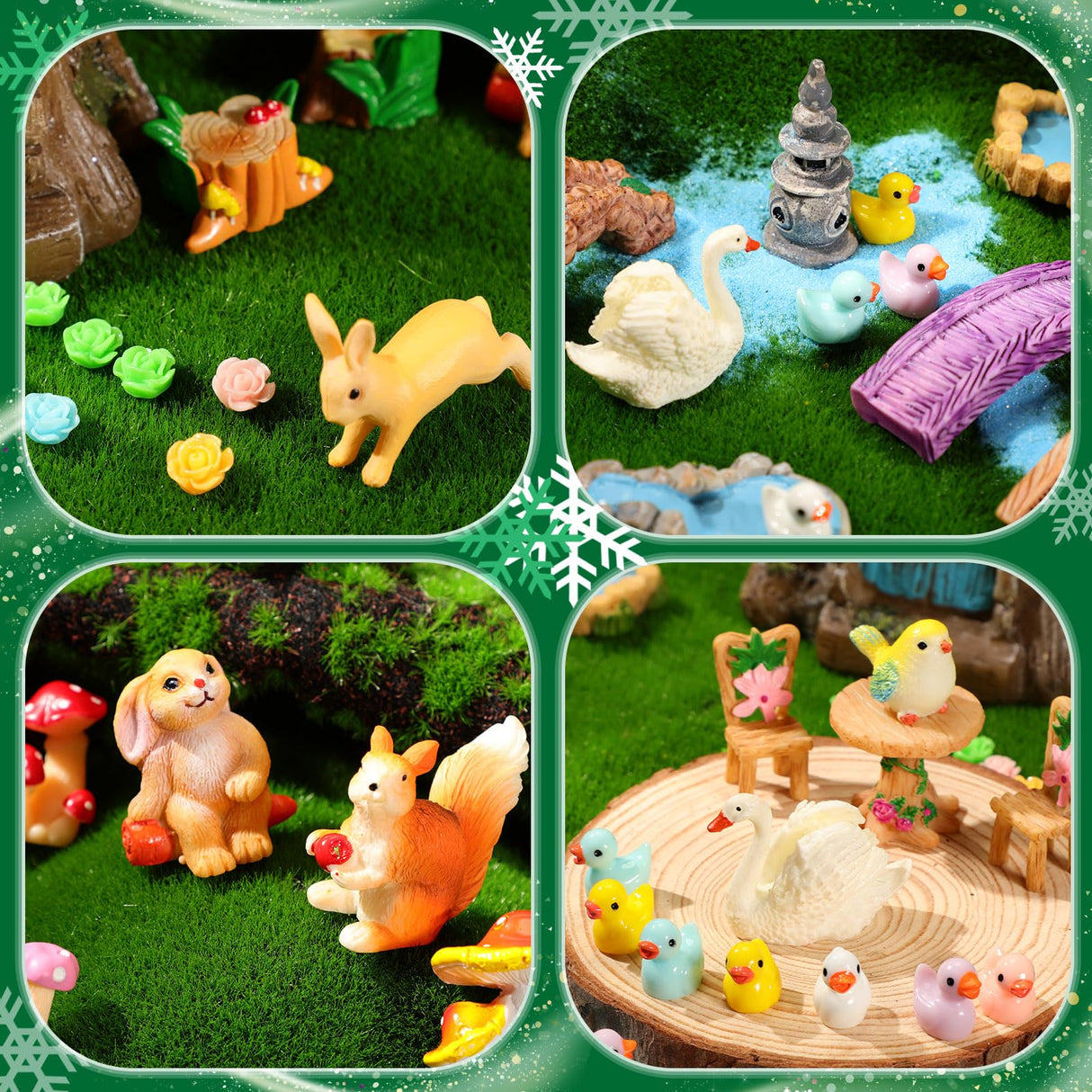 Poen 8'' Solar Light up Fairy House Garden 6-8 Fairy Figures Garden Accessories Kit Animals Doll House Decor Outdoor Micro Landscape Ornaments(Pink) Poen